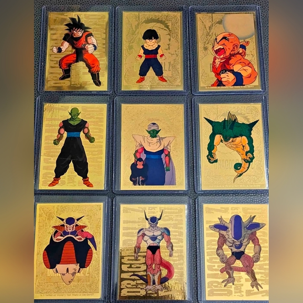 VINTAGE DRAGON BALL Z GOLD FOIL CARDS